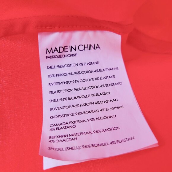 Club Monaco Ulmera Off The Shoulder Peplum Top in Papaya Red Sz 0 - Picture 10 of 11